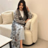 flowery linen jacquard